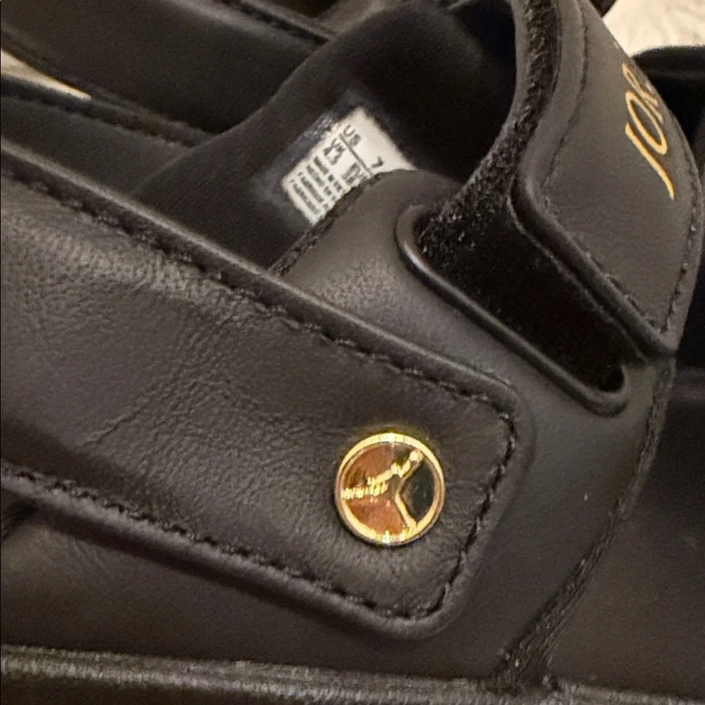 Jordan Black Sandals with Gold Logo - Picture 4 of 7